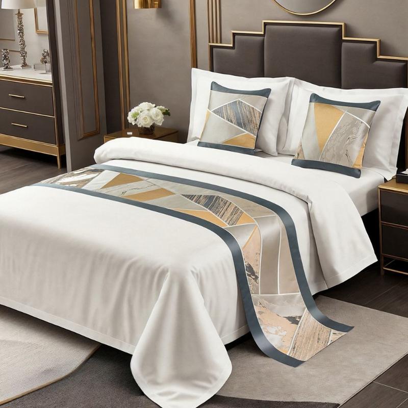 Four Season Universal Bed Runner Soft and Comfortable Air Conditioning Blanket High End Bed End Blanket for Homestay Hotels Home Decoration Towel