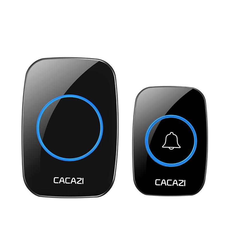 CACAZI New Wireless Doorbell Waterproof 300m Range US EU UK Plug-in Home Intelligent Door Bell Chime 1 2 Button 1 2 3 Receivers
