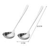 2/1Pcs Stainless Steel Spoon Thicken Long Handle Soup Spoons For Pot Scoops Colander Home Kitchen Tableware Cooking Utensils