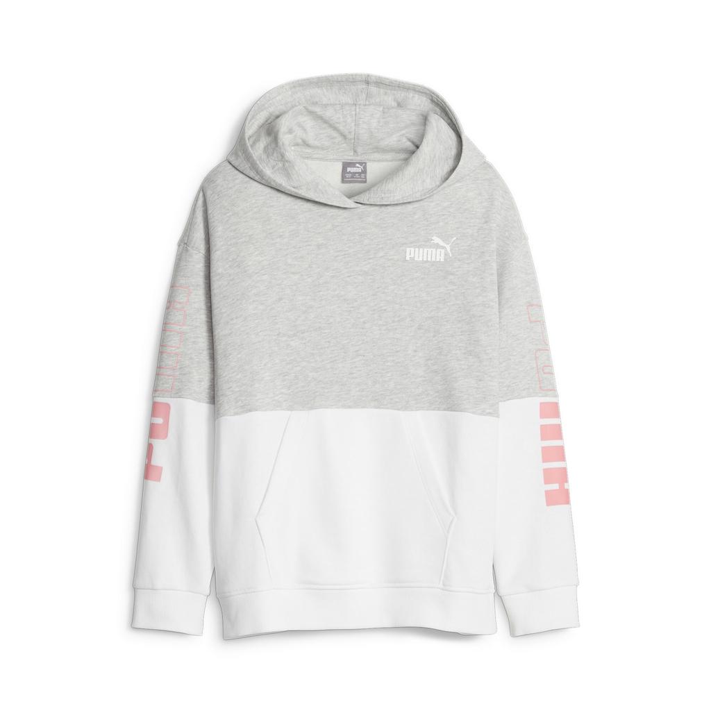 Puma POWER COLORBLOCK FL Girls' Hoodie Gray 67642804 R 128
