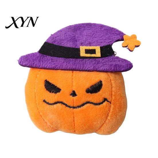 Pumpkin Cat Toy Halloween Theme Toy, Soft Ghost Bat Plush Cute Bite-resistant Stuffed Chew for Indoor Cats Boredom Relief Toys