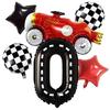 New Lightning Racing Cartoon Theme 40 Inch Black And White Stripe Digital Balloon Package For Children'S Birthday Party