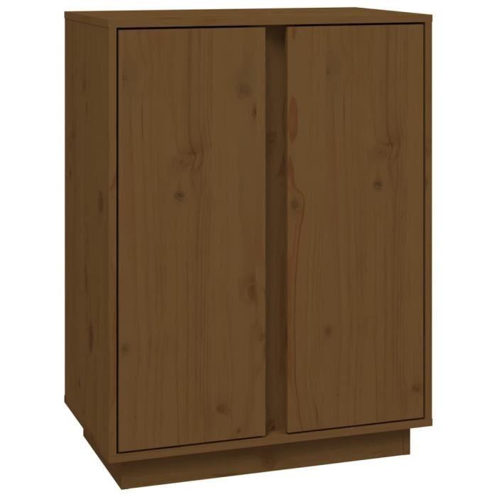 814492 vidaXL Buffet Marron miel 60x35x80 cm Bois massif de pin