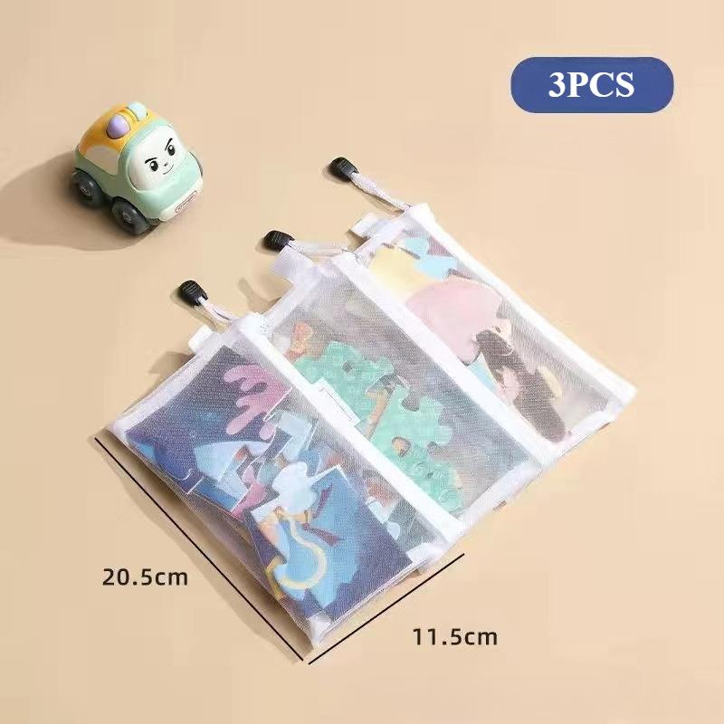 Toy Storage Bag Zipper Puzzle Subpackage Toy Organizer Transparent Children's Room Organization Small Child Storage Bag