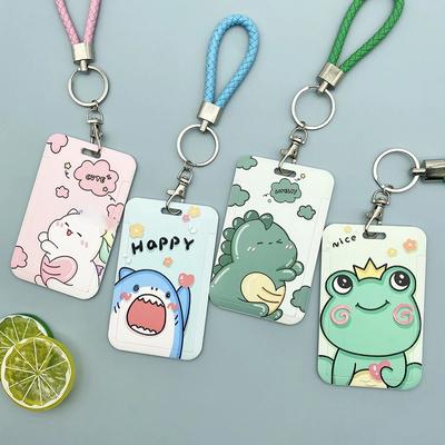 1 PCS Funny Cute Cartoon Card Cover ABS Plastic Document Protection Sleeve Campus Student Bus Card Card Holder