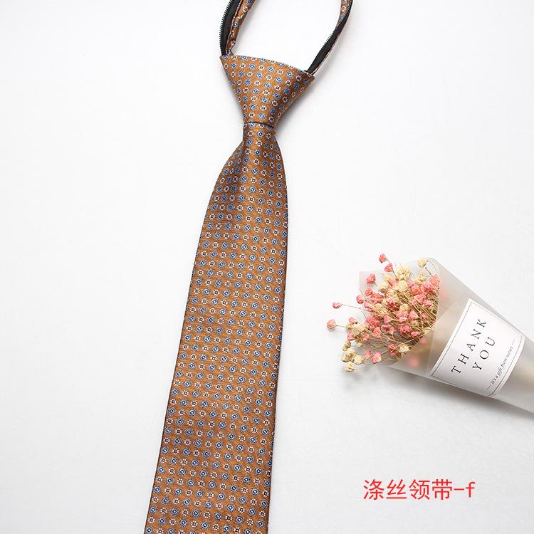 Hot-Selling Formal 8Cm Business Tie, Men'S Zipper Lazy Tie, Small Flower Cashew Nut Ideas, A Variety Of Colors