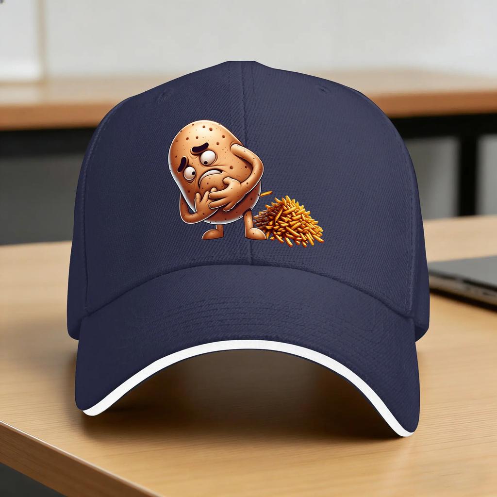 Potato Farting French Fries Casual Baseball Cap Summer  Trucker Hat Hot Sale Tennis Skate Hip Hop Hats Baseball Caps