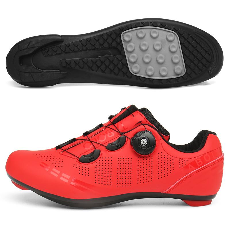 New cycling shoes with locks Double buckle lock shoes Men's and women's road cycling power shoes Hard sole Mountain cycling Rubber sole