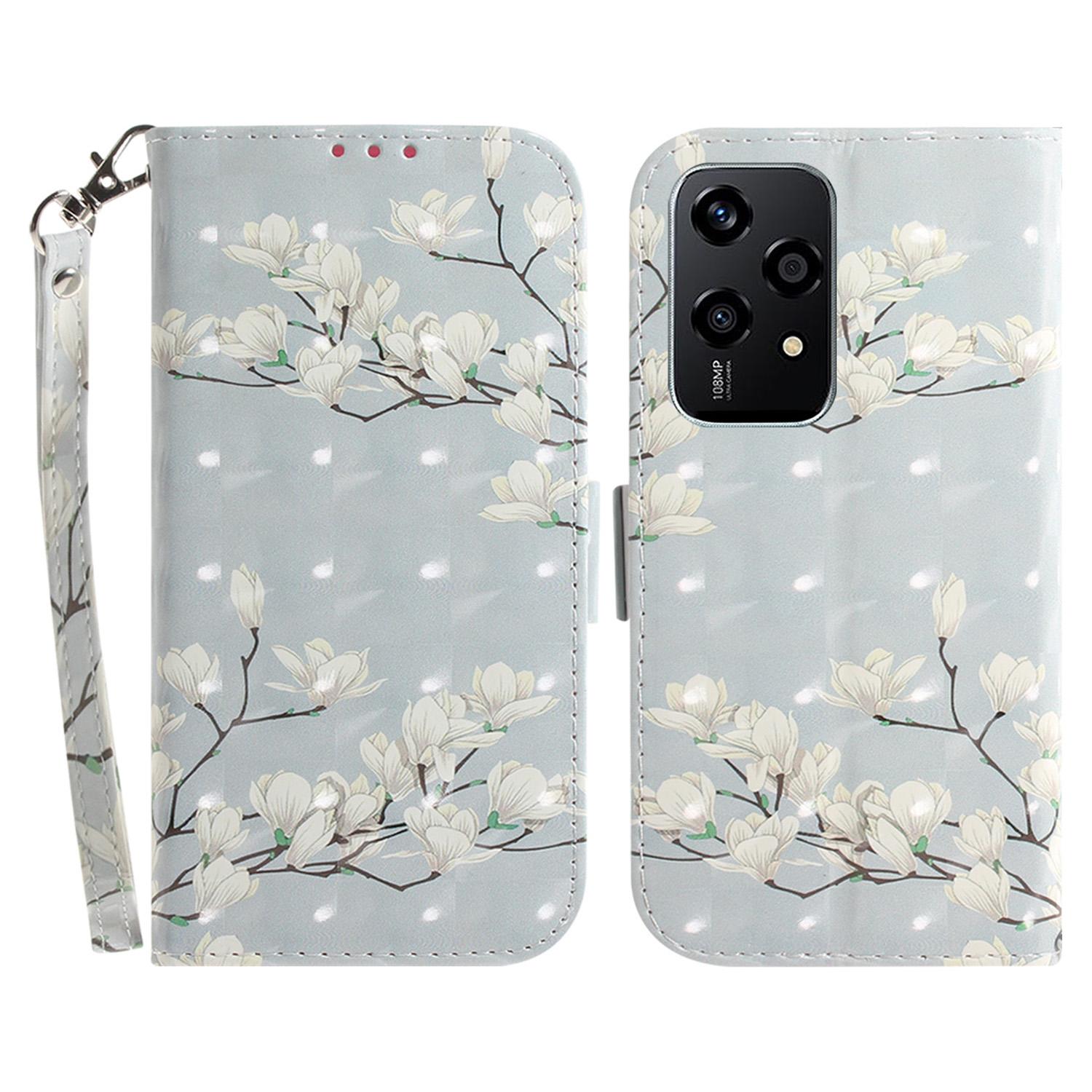 

Чехол-подставка для Honor 200 Lite с принтом, кошелек из ПУ кожи, чехол для телефона Magnolia