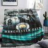 Man City Printed Flannel Blanket, soft throw for bedroom sofa, washable, fan merchandise, great gift.