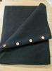 2025 Autumn/Winter Merino Wool Slanted Hem Cape with Gold Buckle