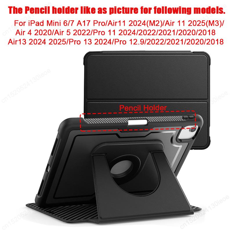 For iPad 12th A18 Mini 6 7 iPad Air 11 13 2024 2025 iPad A16 11th 10th 10.2 9th Gen Magnetic Tablet Case iPad Air 8 6 4 5 Pro 11 13 12.9 Inch Cover