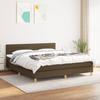 Vidaxl Cama Continental con Colchón, Marrón, Tela, 160x200 Cm