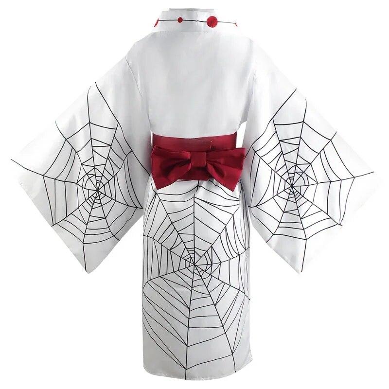 Új Anime Demon Slayer Kimetsu No Yaiba Spider Oni Ayaki Rui Cosplay Uniszex Kimonó Teljes készlet Halloween karneváli jelmezek