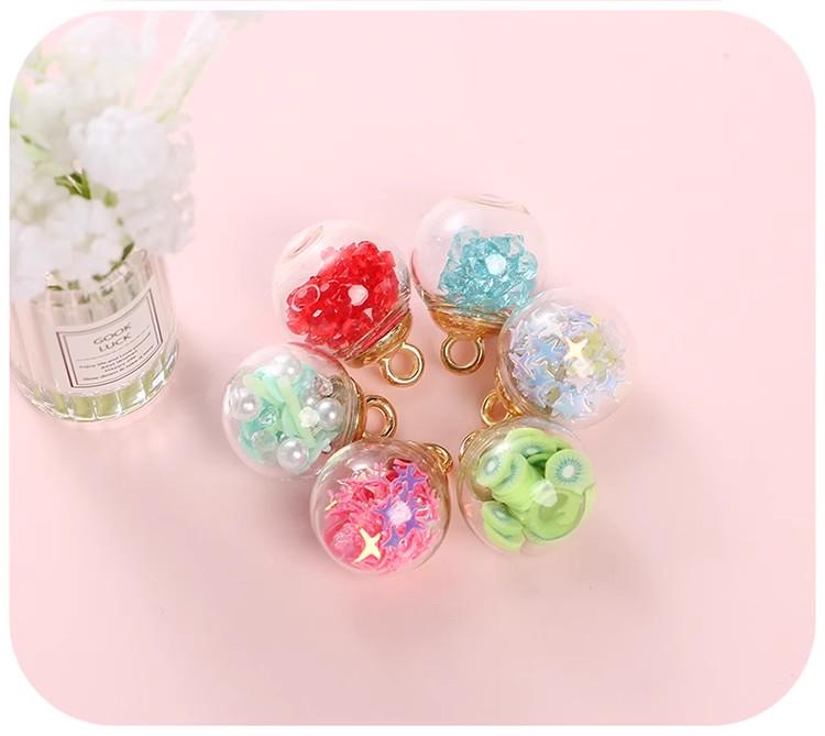 Pendentif Boule de Cristal Fait Main pour Bijoux DIY: Porte-clés, Colliers, Boucles d'oreilles, Breloques et Accessoires.