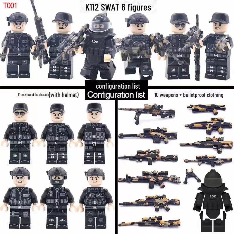 "Military Building Blocks: Camouflage Special Forces & SWAT Weapons Set"
