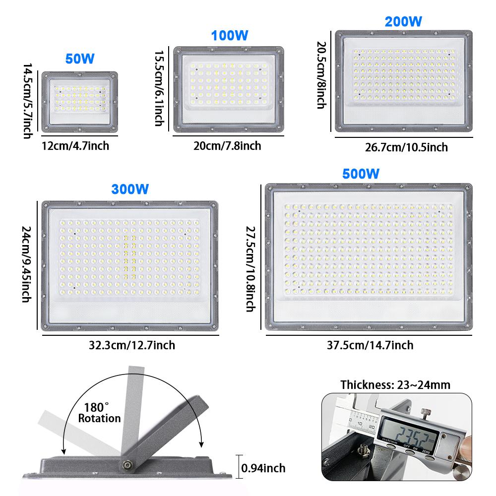 Waterproof Outdoor LED Lamps Floodlight 50W 100W 200W 300W 500W AC220V Garden Decoration Lighting Modern LED Outdoor Cool Lights