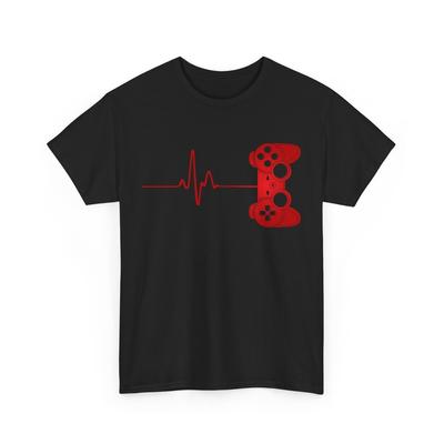 Gamer T-Shirt, Videospiel-Controller Herzschlag Gaming-Liebhaber Jungen Männer Shirt