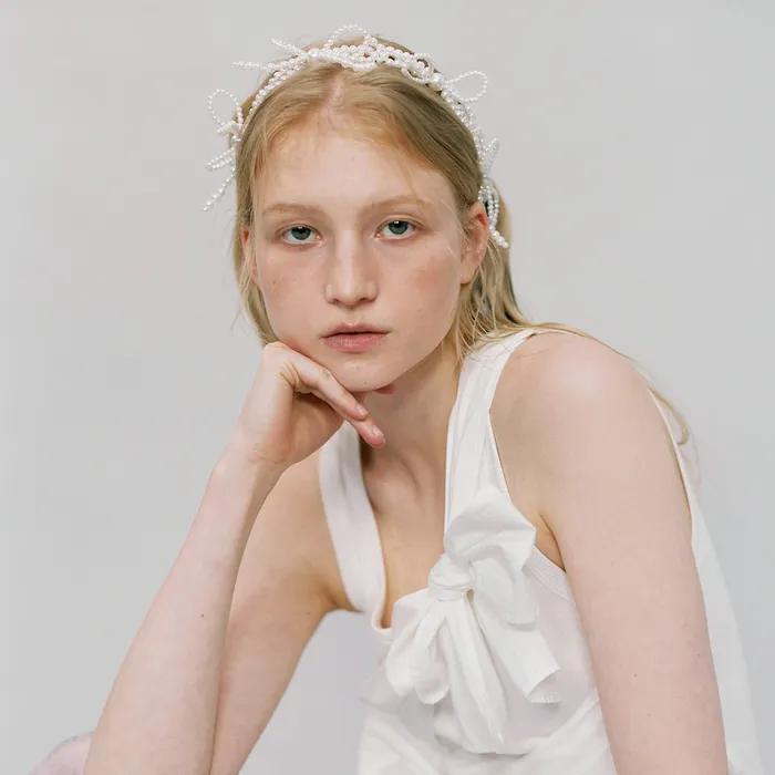 HANDICRAFT HAIR BAND_RIBBON_CREAM
