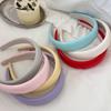 Women's French Simple Wide PU Headband Hairband