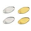 Korean Stainless Steel Egg-Shaped Plate for Desserts, BBQ, and Snacks