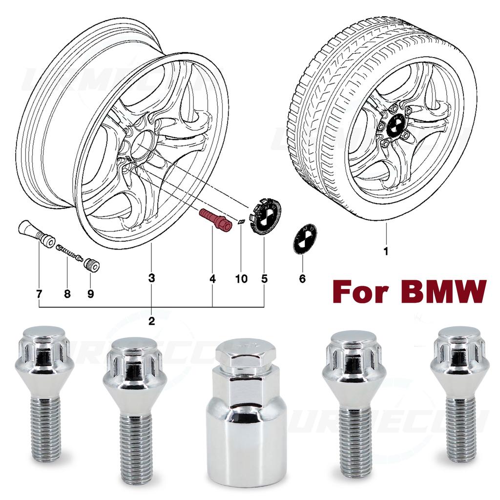 WheelBolts Locking Lug Nuts M12 x 1.5 with Locks Key For Nissan MICRA (K12) Qashqai NOTE (E11) Alloy Wheel Lug Stud & Taper Seat