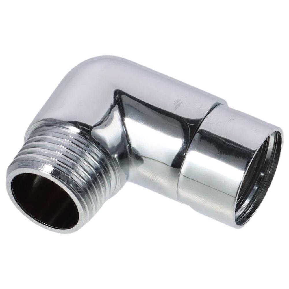 90 Degree Shower Head Elbow Adapter Durable Sliver Shower Arm Extension Connector