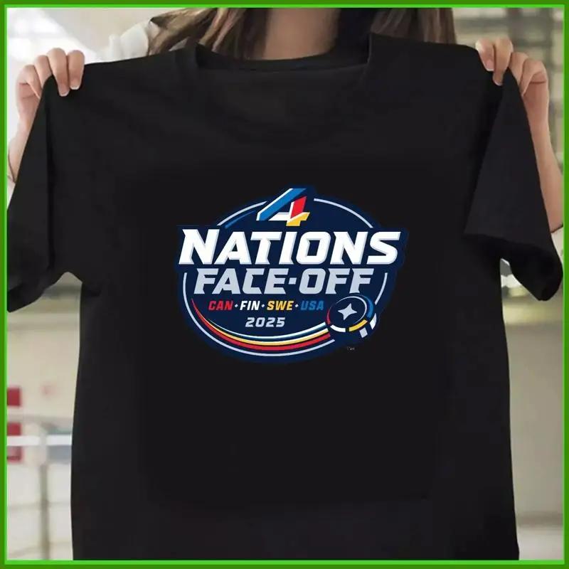

SALE 2025 4 Nations Face Off Logo T Shirt All Size 5XL різнокольоровий