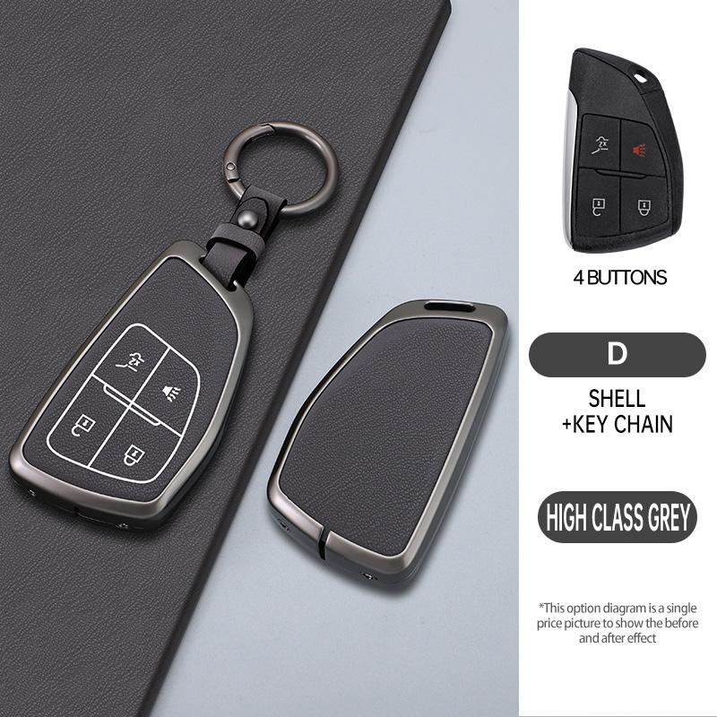 3/4/5/6 Buttons Auto Key Fob Cover Case Fit For Chevrolet Tahoe Suburban Fit For Gmc Yukon Fit For Buick Envision S Plus Avenir Metal Housing
