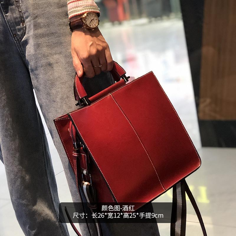 Oil Wax Cowhide Big Bag Women's High-end Commuter Handbag New Retro Large-capacity Shoulder Bag Bag