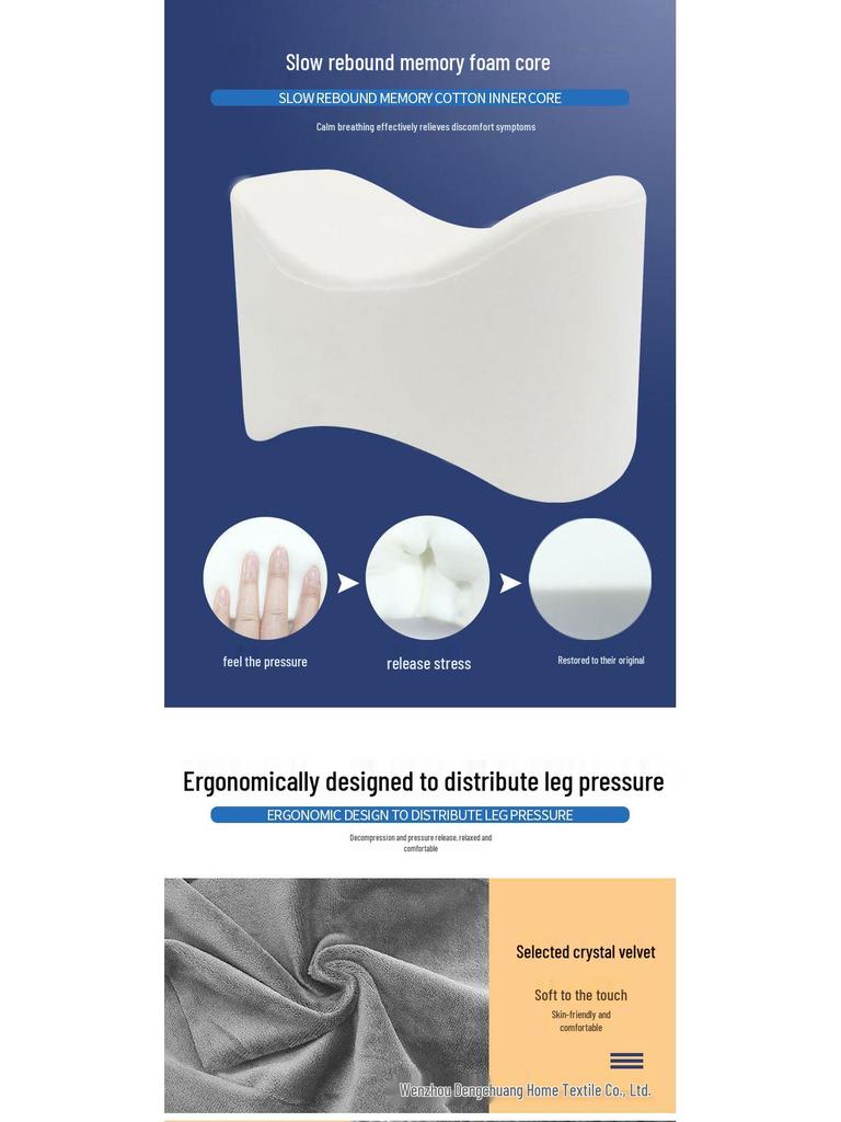 Memory Foam Leg & Knee Pillow for Pressure Relief in Pregnancy