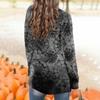 Damenmode, lässig, Halloween-Print, mittellanger Cardigan-Jackenmantel