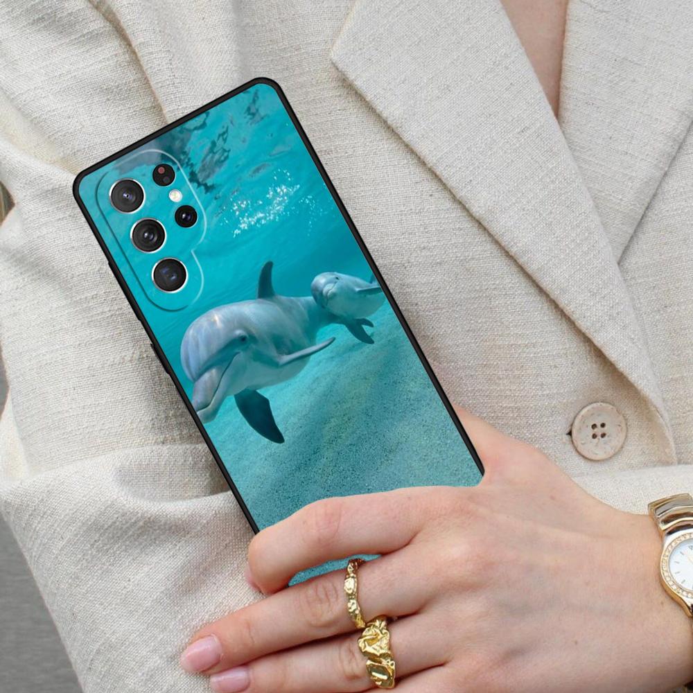 Meeresbewohner Süßer Delfin WEICHE Handyhülle für Samsung Galaxy S26 Ultra S25 S24 S23 S22 S21 S20 Note10 Hülle