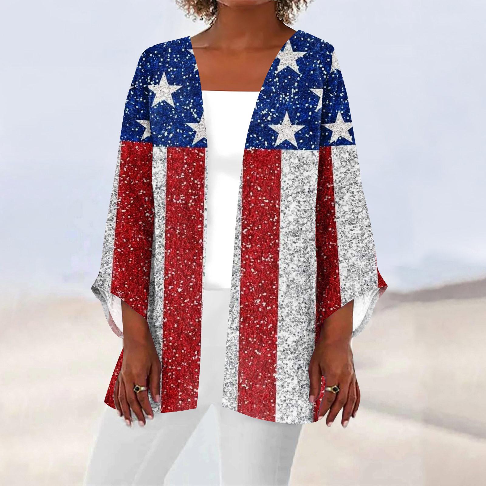 

Женская повседневная модная легкая куртка средней длины с принтом, кардиган XL красный