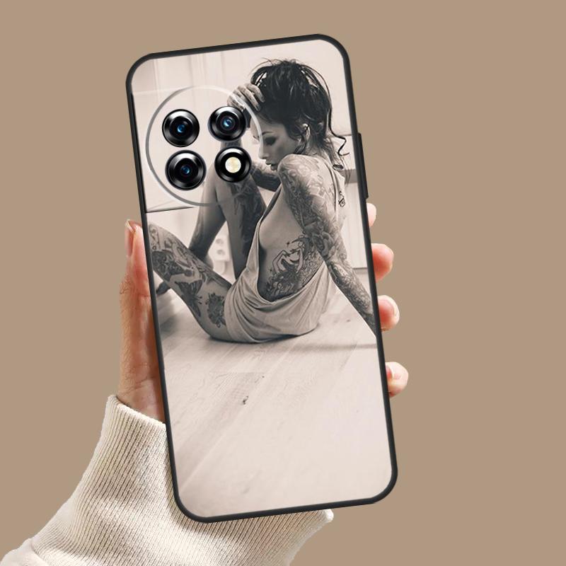 Sexy Sleeve Tattoo Girl Case For OnePlus Nord CE 5 2 3 4 Lite N30 OnePlus 13 11 12 15 13T 13R 10T 12R 9 10 Pro Cover