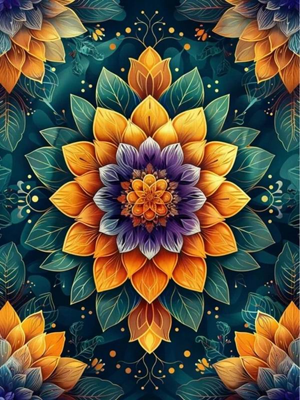 Diamond Painting New Collection 2024 Vintage Mandala Flower Diy Full Square Round Drill Rhinestone Embroidery Color Floral Mosaic Cross Stitch Kits
