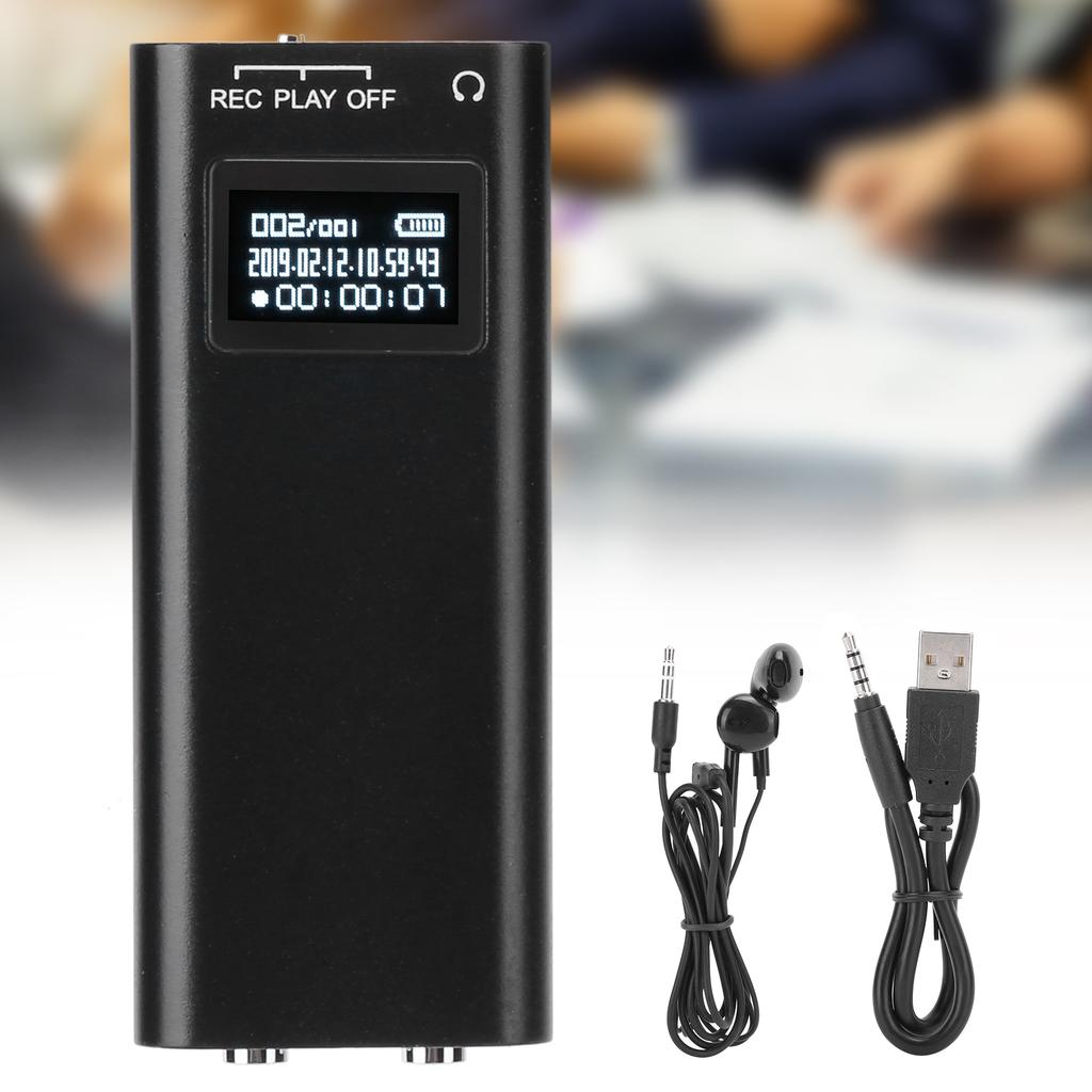 Q25 Mini Portable Digital Voice Recorder MP3 Player Audio Sound Recording Device for Meeting