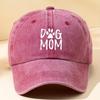 Classic Washed Retro Dog Mom Print Baseball Cap Outdoor Casual Sports Sun Visor Adjustable