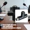 8Pin T Shaped Mics Extension Head 1Male to 2Female Microphone Adapter for Stable Audios Transmission Professional Meeting
