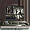 2D Industrial Boxing Gym Tapestry with Punching Bags Wall Hanging