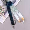 Minimalist Style Credential Holder Mountain Neck Strap Lanyard Phone Strap ID Badge Holder Rope Keychain Key Ring Accessory Gift