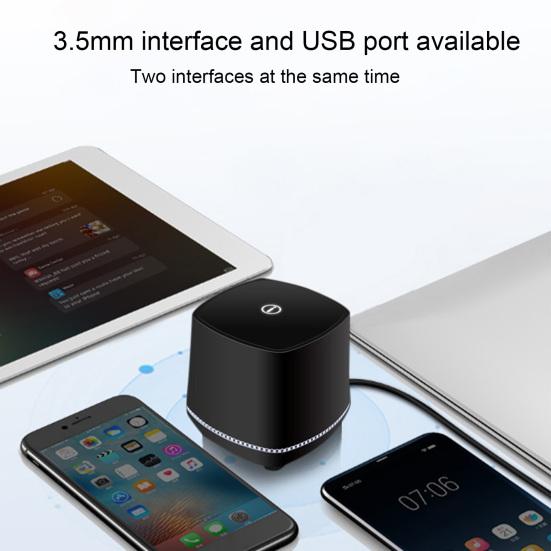 YI001 Computer Speaker Plug Play Wide Compatibility ABS Mini USB Wired Subwoofer Speaker for Home