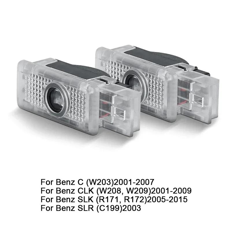 AABGZ1 2Pcs Car Door Welcome Light Auto Emblem Badge LED Projector Lamp Mercedes Benz Amg C Class CLK SLK SLR W203 W208 W209 R171 R1721