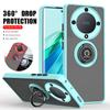 For Honor X9A Case Matte Shockproof Ring Holder Stand Phone Case for Honor X9A X8A X7A Honor 70 60 Camera Lens Protection Cover