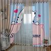 Curtains Cute Cartoon Cat Single Series 3D Digital Printing High Density Blackout Curtains