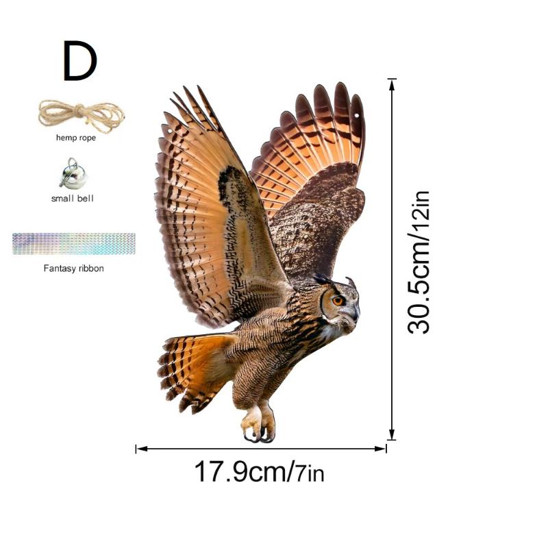 *Hot Sale Waterproof Bird Scarer Simulation Owl Bird Repellent Pest Control Artificial Scarecrow With Reflective