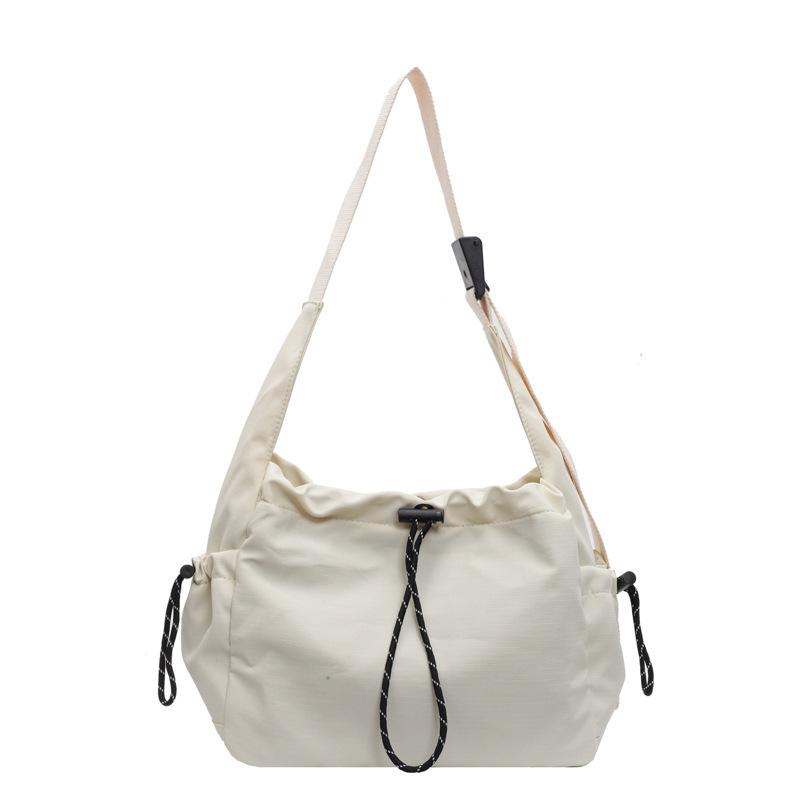Fashion Drawstring, Simple Messenger Bag, Women's Large-capacity Shoulder Bag, Daily Commuting Trend Tote Bag