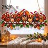 Indoor Outdoor Decorative Pendant Christmas Animal Suncatcher, Window Hanging Decor, Acrylic Holly Branch Sun Catcher, Creative New Year Gift Rainbow