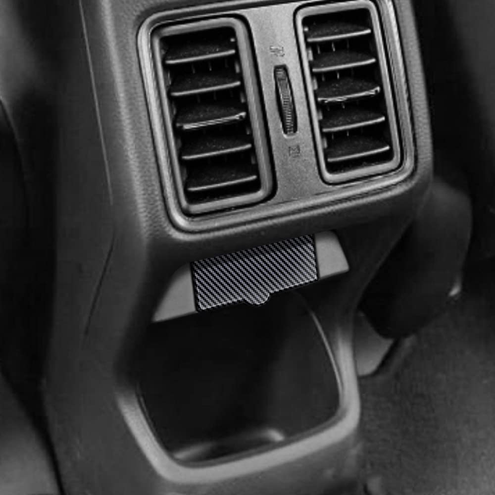 Jingfei Car Carbon Fiber Rear USB Charger Port Air Outlet Vent Trim Panel Protective Cover for V-V Vezel 2021 2022