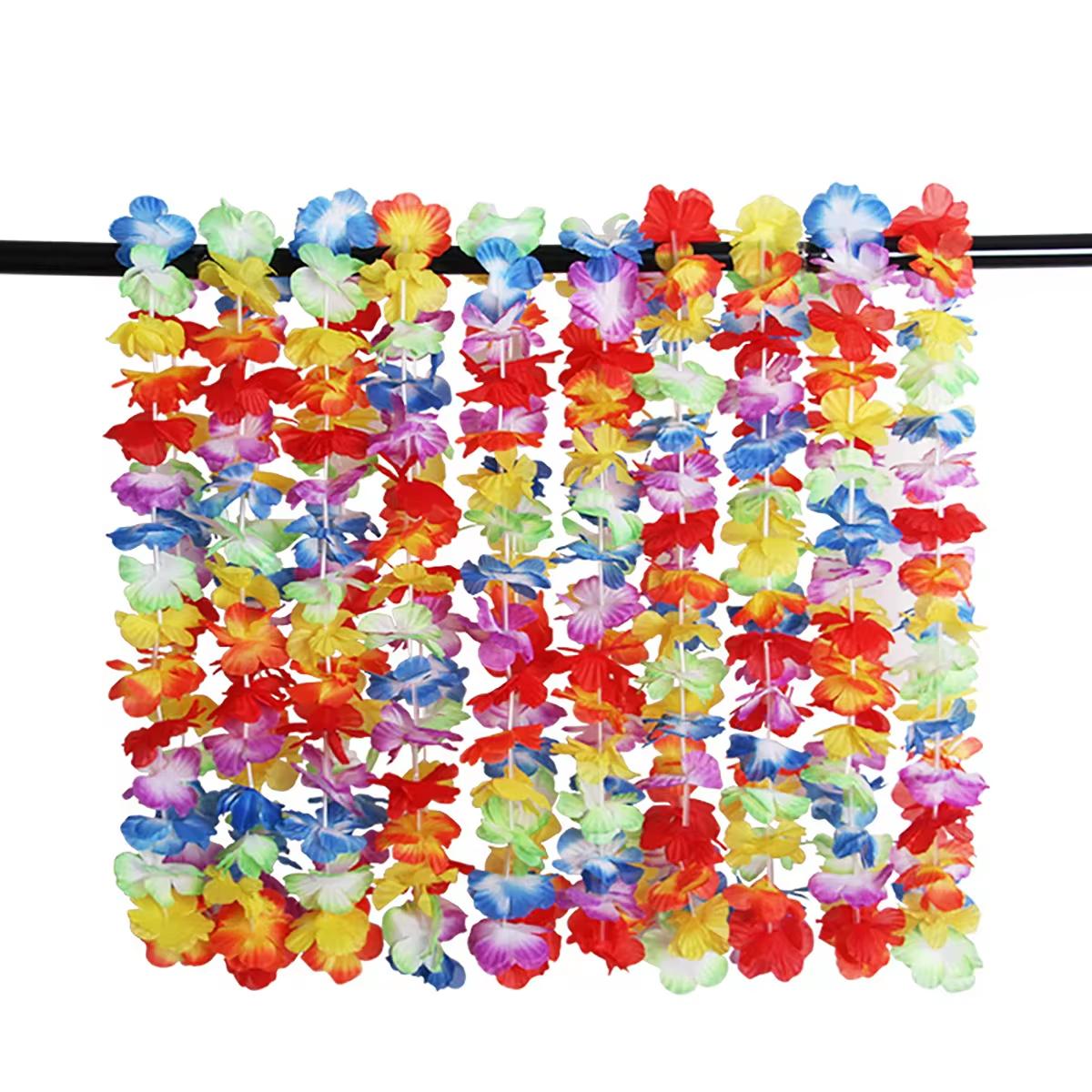 

10 шт. гавайское искусственное цветочное ожерелье Torpil Aloha Luau для вечеринки на Гавайях, летняя пляжная свадьба, день рождения, декор